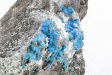 Vibrant Blue, Cyanotrichite with Fluorite Crystals - China #218395-2